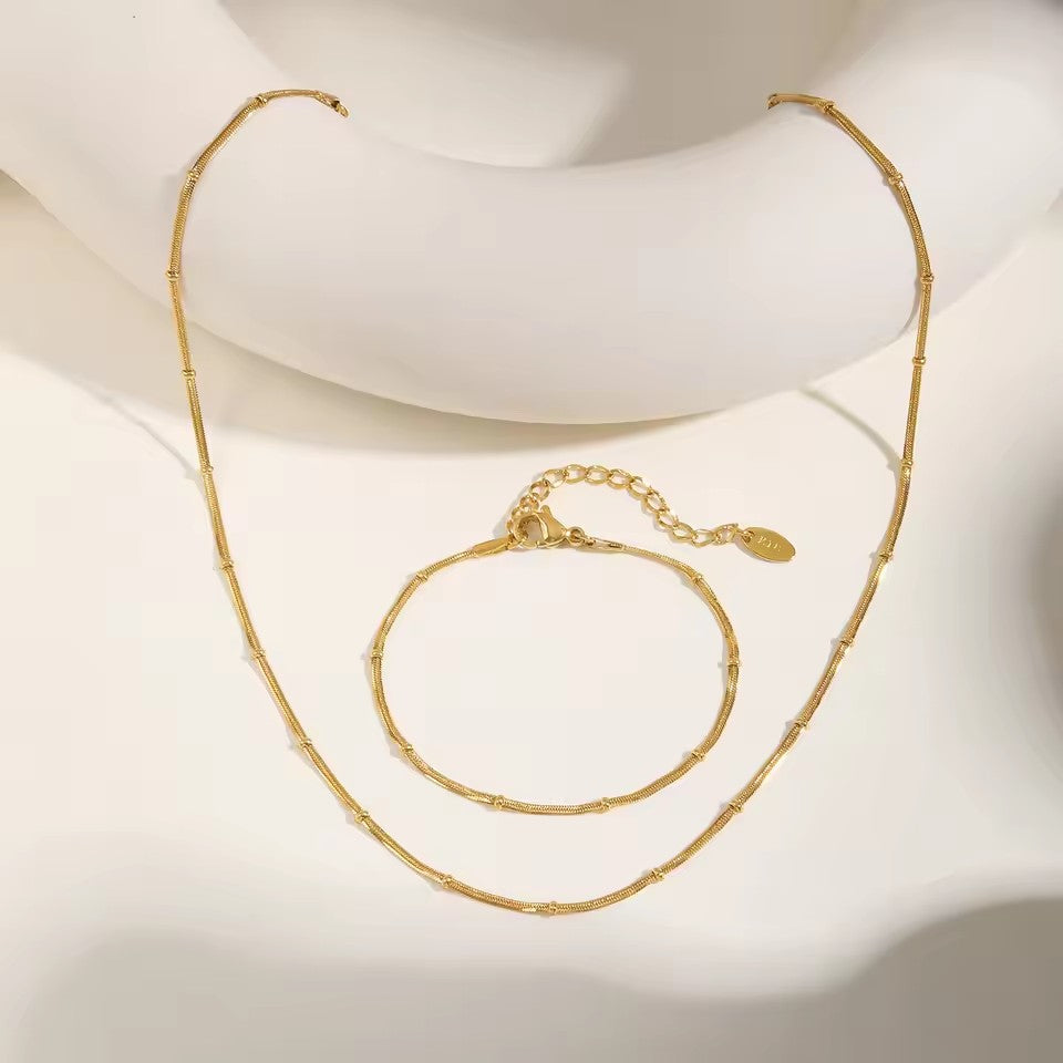 Stainless Steel Snake Ball Bead Chain Bracelet