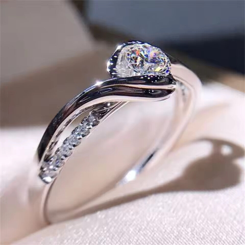 Sparkling 925 Silver Rings For Woman