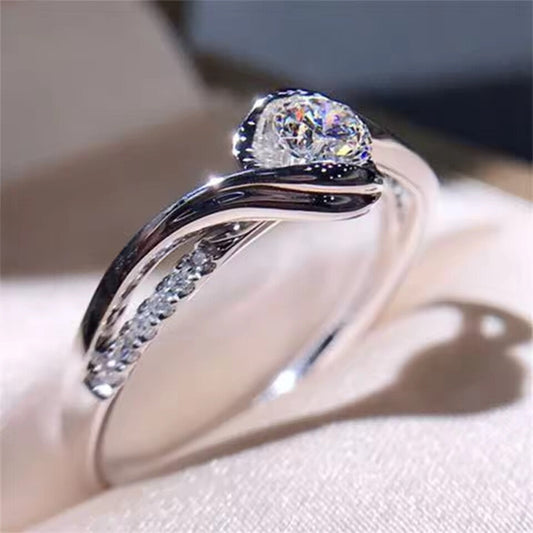 Sparkling 925 Silver Rings For Woman