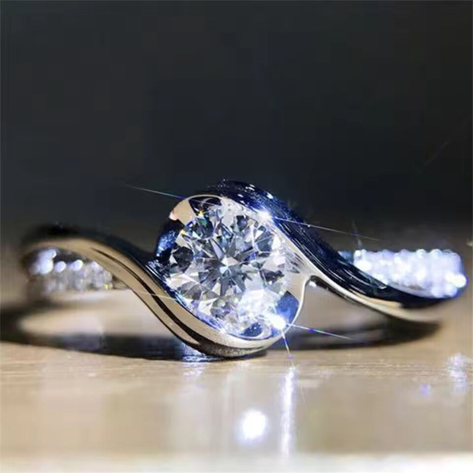 Sparkling 925 Silver Rings For Woman