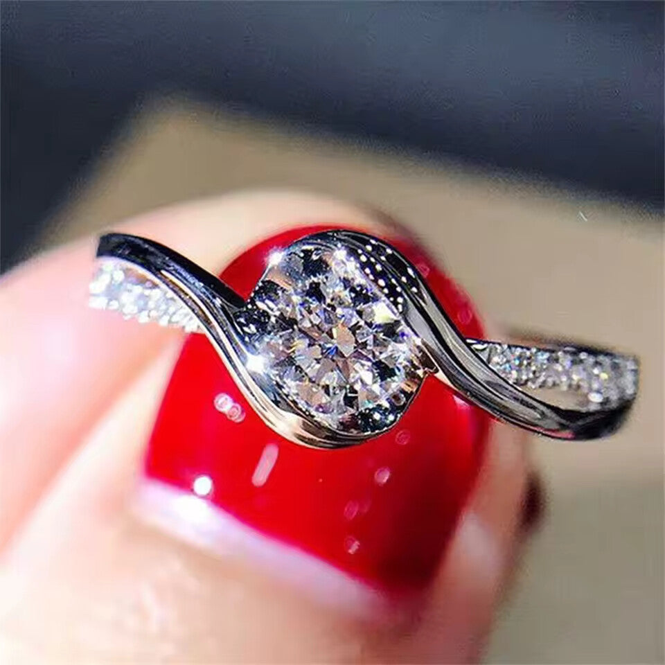 Sparkling 925 Silver Rings For Woman