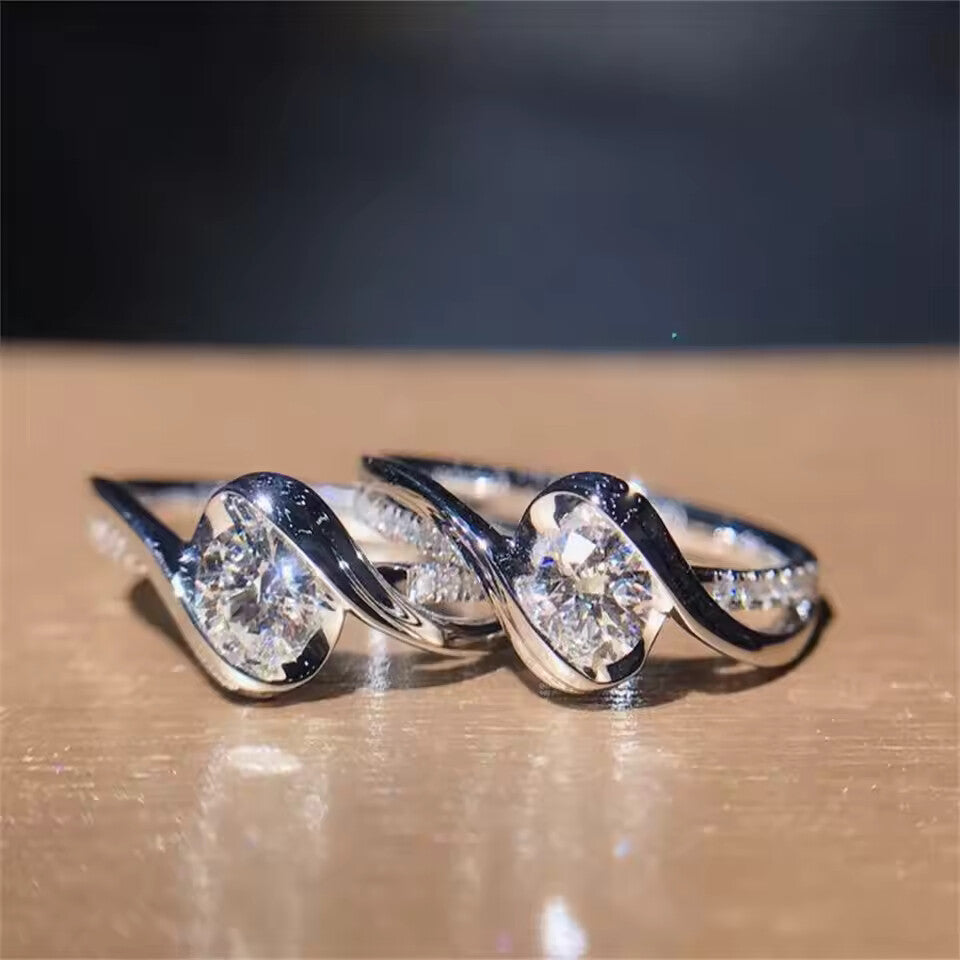 Sparkling 925 Silver Rings For Woman