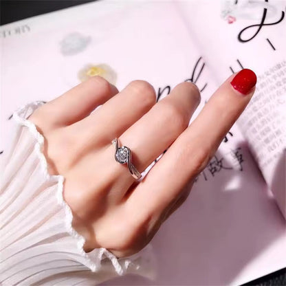 Sparkling 925 Silver Rings For Woman